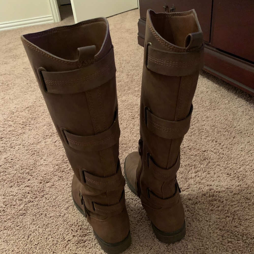 Brown Tall Riding Boot - Picture 2 of 4